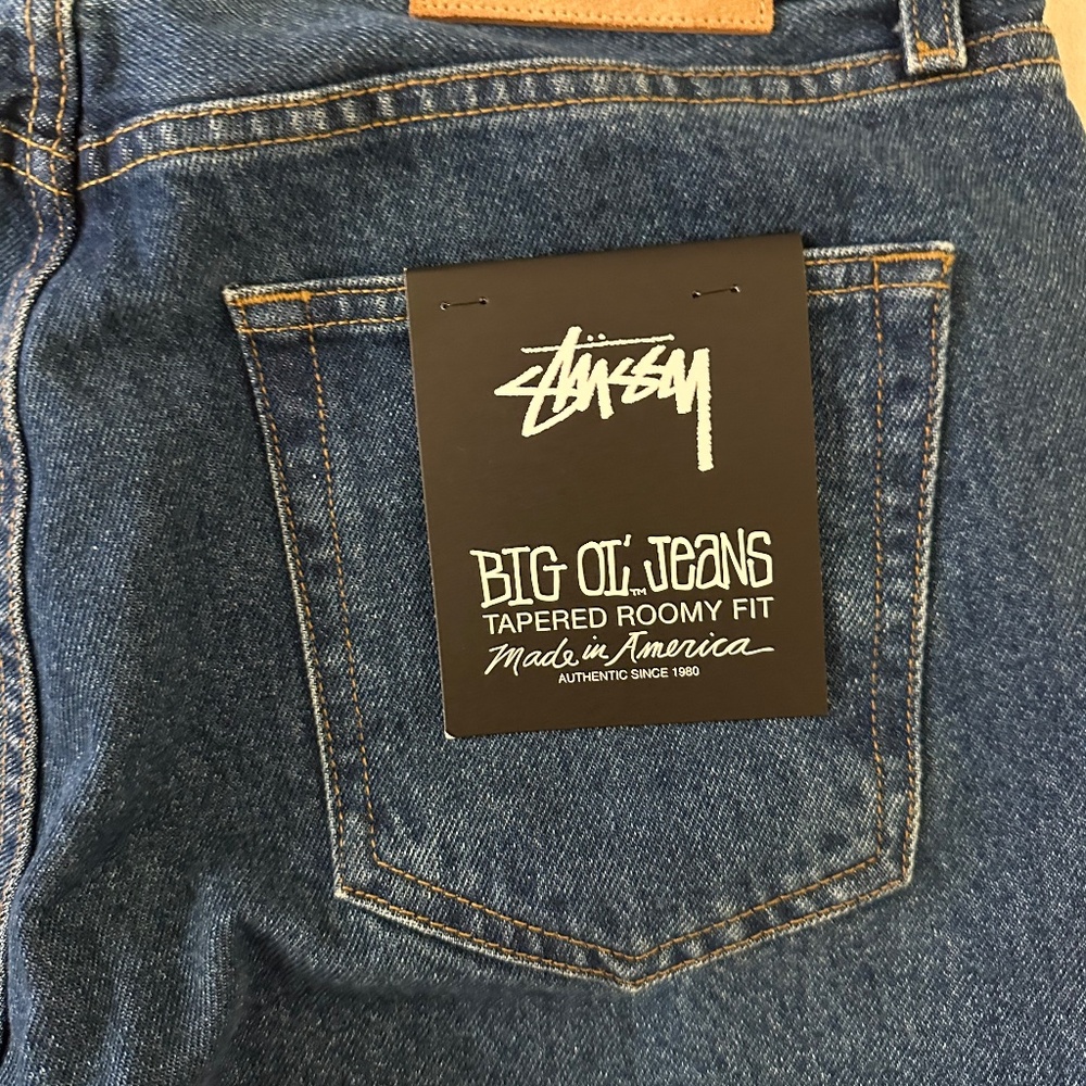 STÜSSY BIG OL’ JEANS INDIGO-MEDIUM WASH SIZE 31